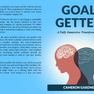 'Goal Getter' Ebook with muscle building, mindset and diet tips for achieving health and wellness goals.